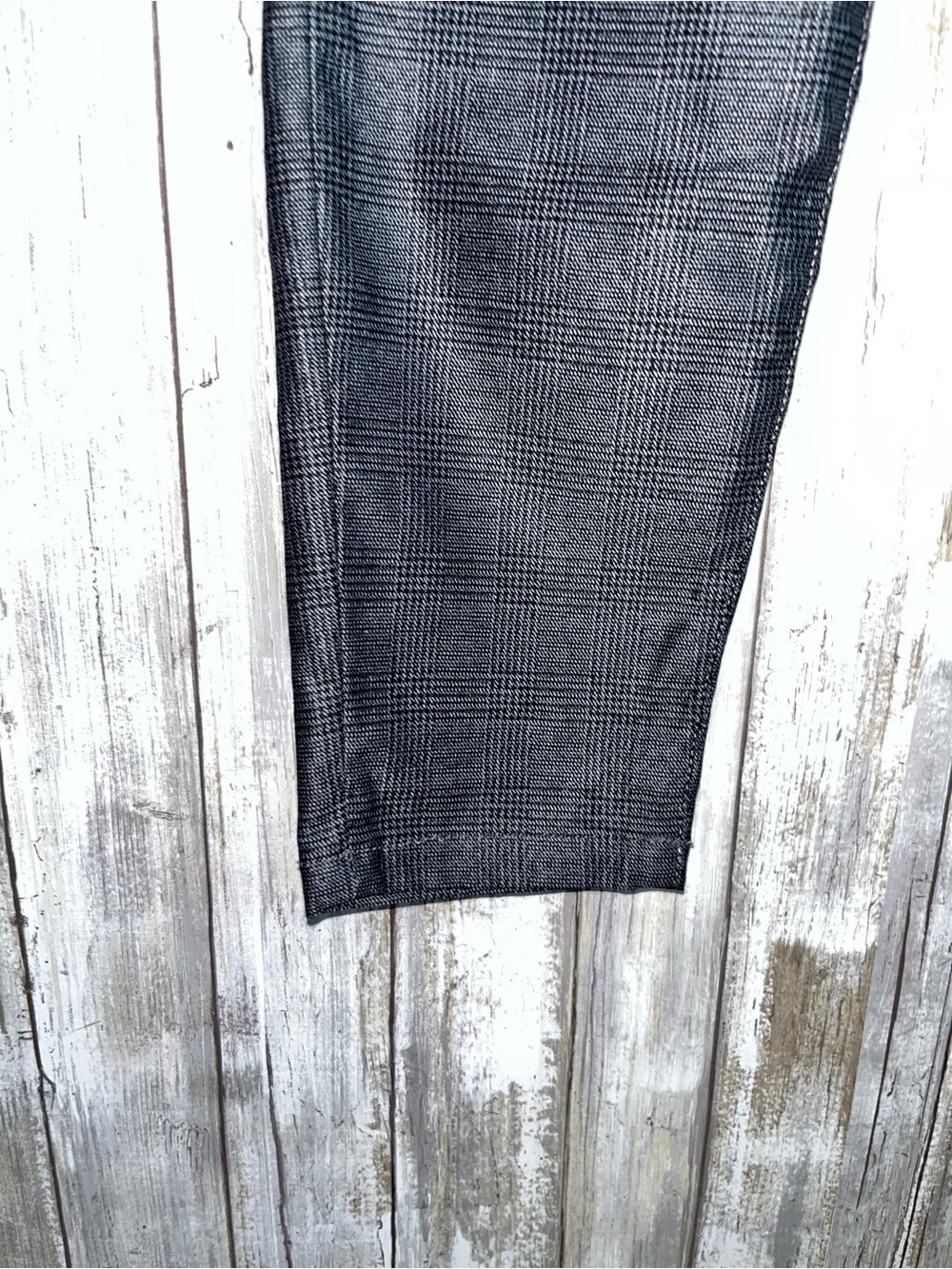 Zara Plaid Skinny Pants NWT Size 34 High Rise Gray Check Career Work Pants - Picture 2 of 6